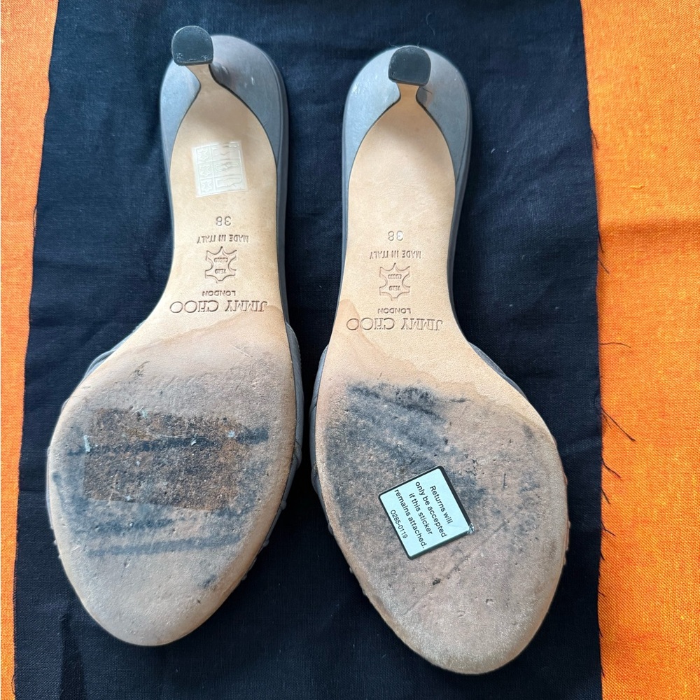 Jimmy Choo Women's Gray Heeled Sandals - Picture 2 of 7